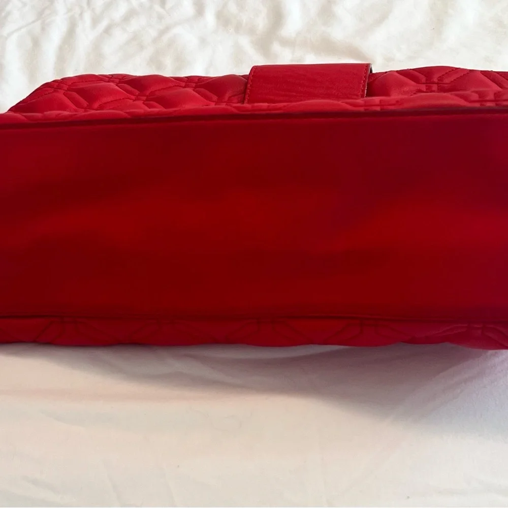 SOLD. Kate Spade Red Quilted Xmas Holiday Chic Designer Bag - Picture 8 of 9